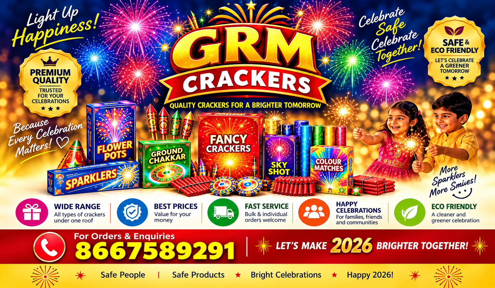 GRM Crackers Diwali Poster